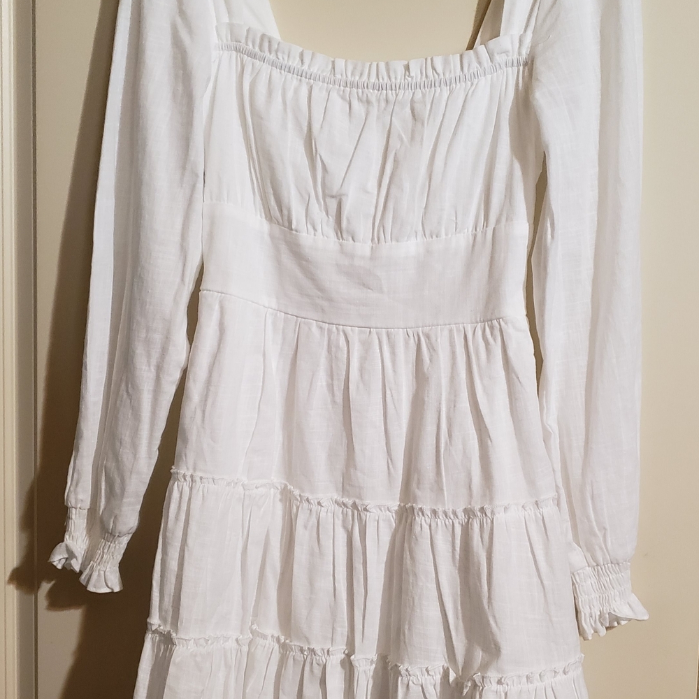 Elegant Altar'd StateWhite Long Sleeve Dress - Picture 13 of 14